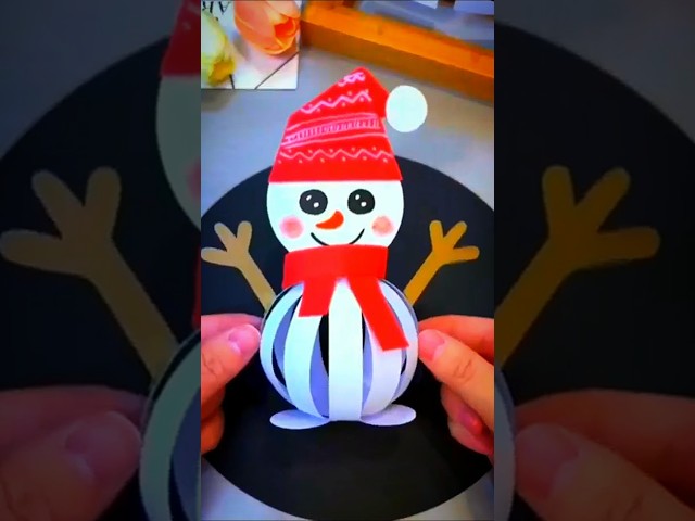 DIY Paper craft snowman 😱♥️ #youtubeshorts #shorts #NsCrafts