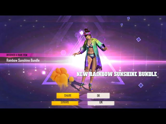 LUCK ROYAL EVENT FAST | NEW RAINBOW SUNSHINE BUNDLE | FREE FIRE