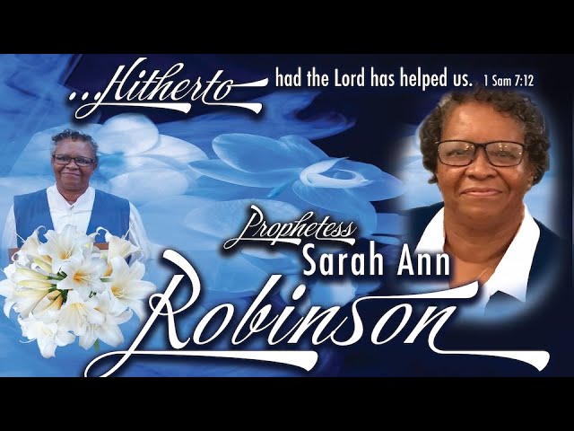 Prophetess Sarah Robinson's Home Going Service | Greater Pentecostal Church of God