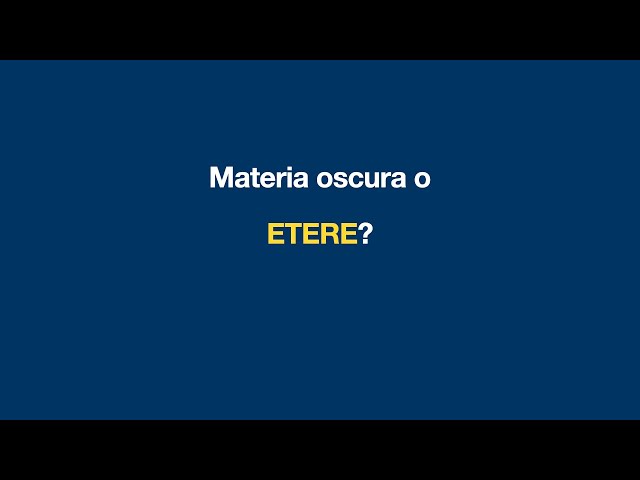 Materia oscura o etere?