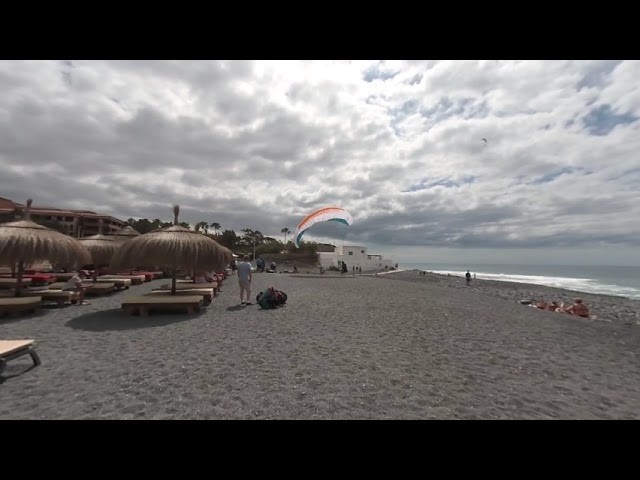 Vuze VR 180 test Paraglider Landing Tenerife