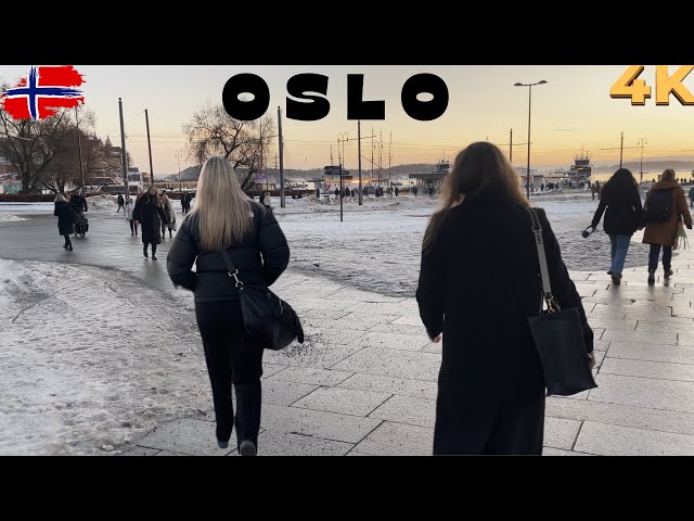 OSLO WALKING TOUR - WALK THE STREETS OF NORWAY IN THE EVENING | 4K HDR - 60fps