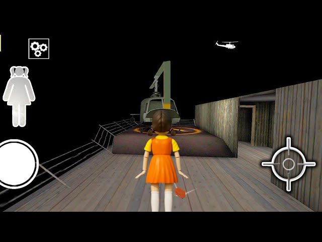 Playing as squad game doll in granny chapter 2 | Game Mod Menu | Squadgame doll helicopter escape