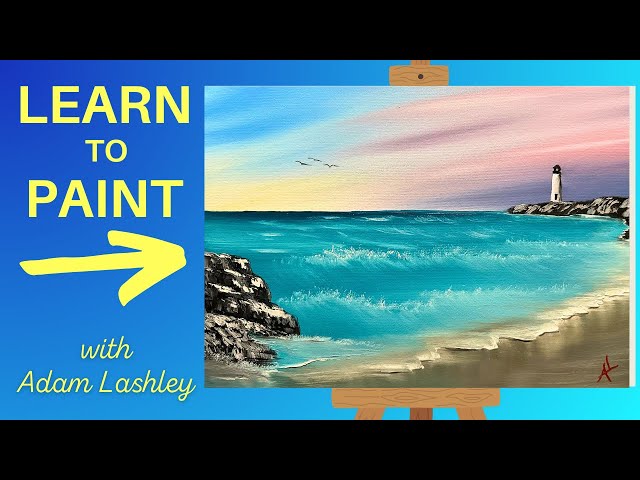 Paint with Adam | Distant Lighthouse | Wet on Wet Oil Painting Tutorial