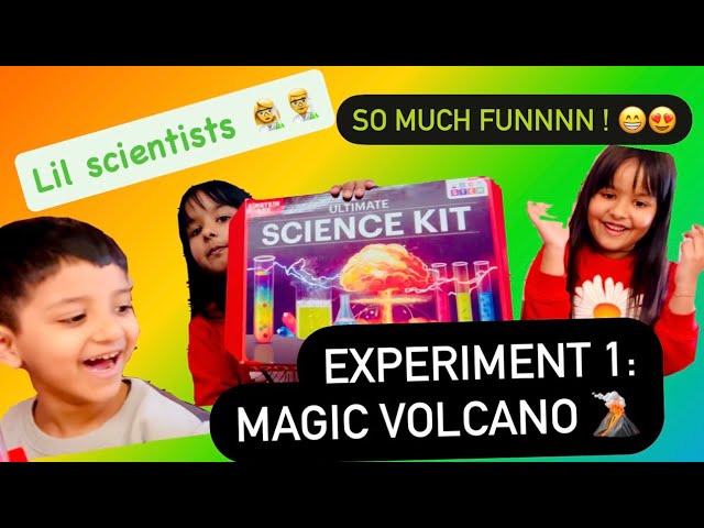 Little Scientists performing Science Experiment | Magic Volcano !!!🌋✨#volcano #scienceexperiment