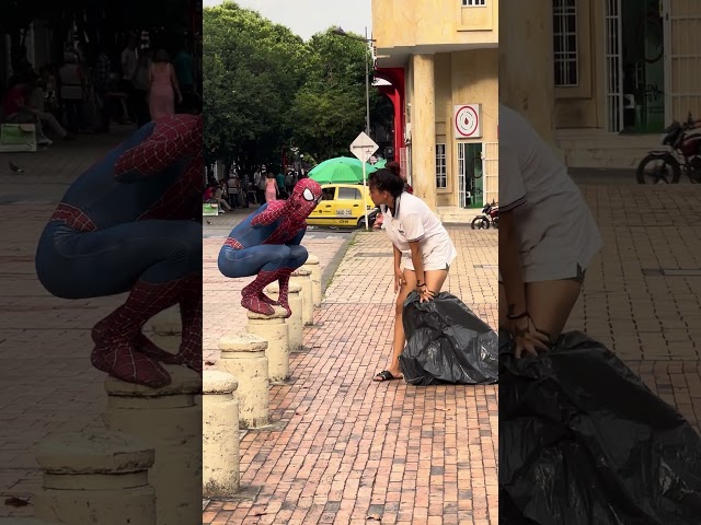 Spider Man 🕸️ BROMA DIVERTIDA #6 😂🤣😂 PRANK FUNNY #funny #bromas #prank #humor #comedia #comedy