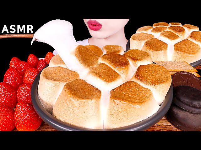 ASMR MUKBANG｜NUTELLA S'MORES DIP, STRAWBERRY, CHOCOLATE 누텔라 스모어딥, 딸기, 초콜릿, 마시멜로 EATING SOUNDS 먹방