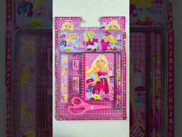 Latest Barbie Stationery Set, Pink Stationery, Pencil Box, Note Book #backtoschool #stationery