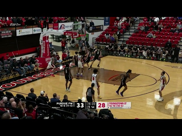 Youngstown State MBB Defeats Purdue Fort Wayne, 2-12-25