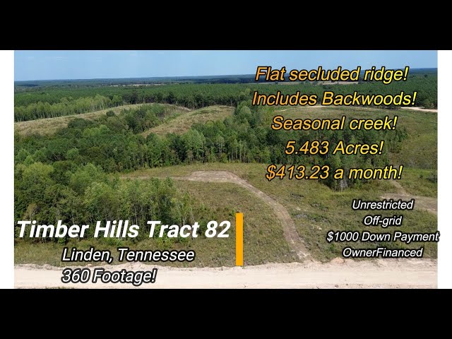 (SOLD)-360 Footage! Tract 82 Off-grid, Unrestricted Owner Financed Land Linden Tennessee 5.483 acres