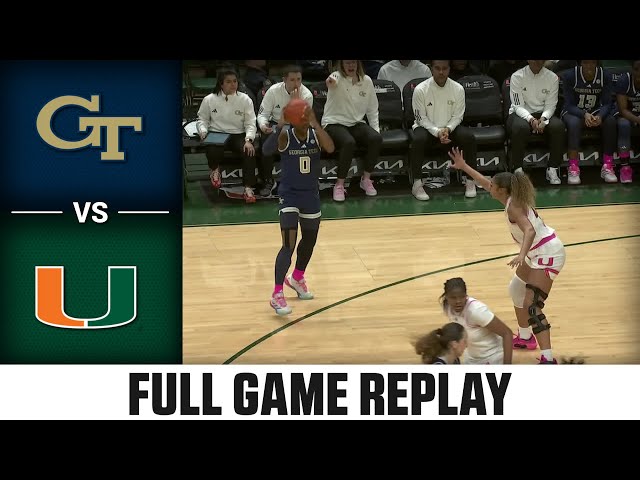 Georgia Tech vs. Miami Full Game Replay | 2024-25 ACC Women’s Basketball