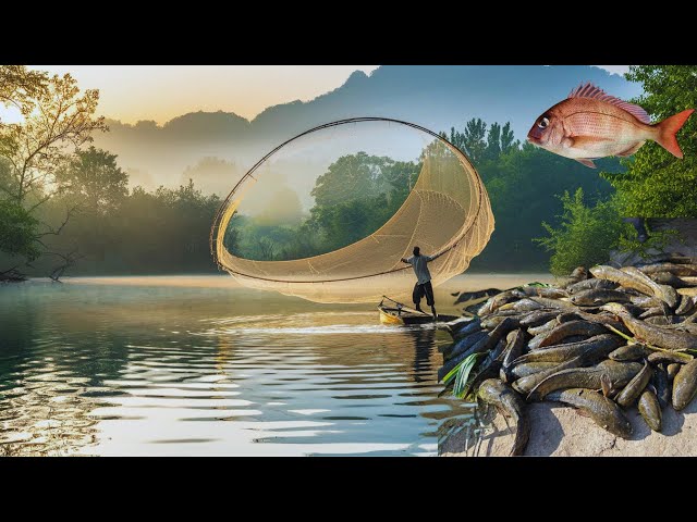 Traditional Cast Net Fishing | Amazing Net Fishing in Beautiful Nature | Waqas_Anxari3.0