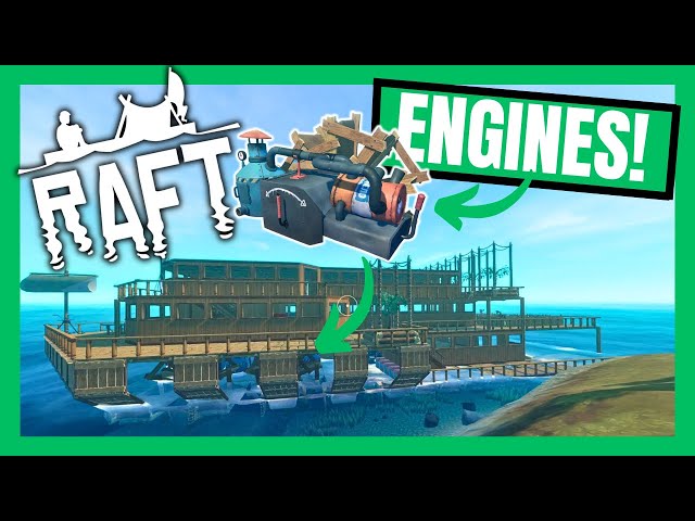 Extending the boat and adding ENGINES! - Raft Ep13