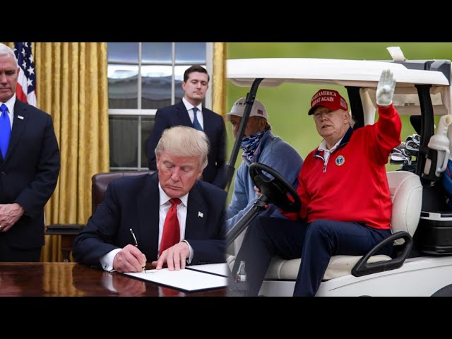 Donald Trump tells regular golf buddies he’ll lay off the links | till country ‘is back on track,’