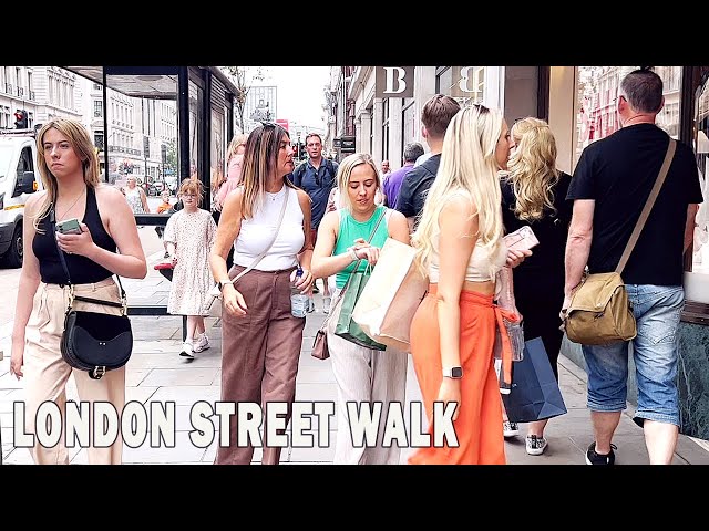 Central London Shopping Street walk, Regent Street, Oxford Street, London walking tour 4k