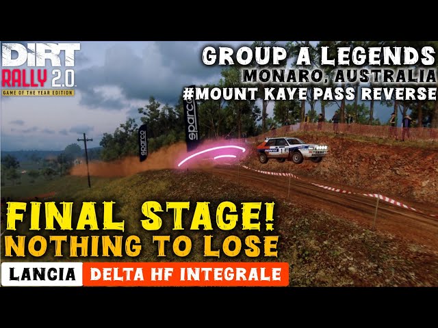 Nothing to Lose! | DiRT Rally 2.0 | Group A | Lancia Delta HF Integrale |AU |Mount Kaye Pass Reverse