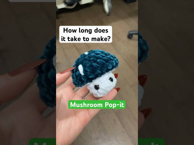 How fast can I crochet a mushy pop it?🤔 #crochet #amigurumi #popit #fidget