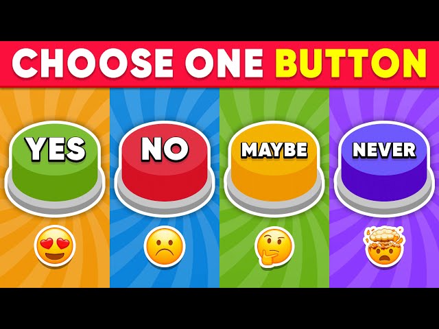 Choose One Button! YES or NO or MAYBE or NEVER 🟢🔴🟡🟣 Monkey Quiz