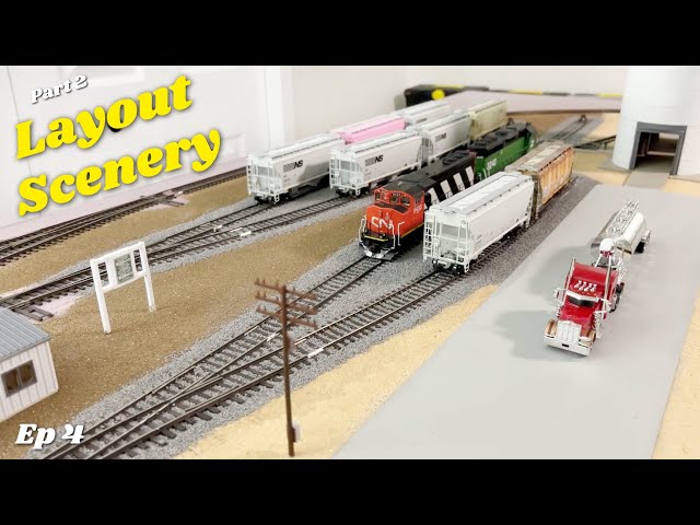 ADDING SCENERY on the LAYOUT! DIRT BALLAST & MORE! - Ep 4