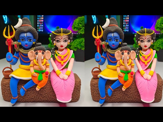 हरितालिका तीज और करवा चौथ पर शिव पार्वती की मूर्ति बनाना सीखें / Shiv Parvati ji idol making