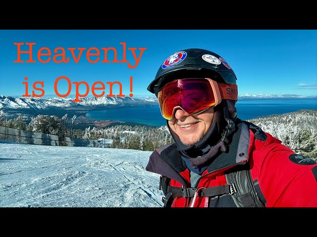 Heavenly is open for the 2024 season! Skiing the blue Ridge Run with spectacular views of Lake Tahoe