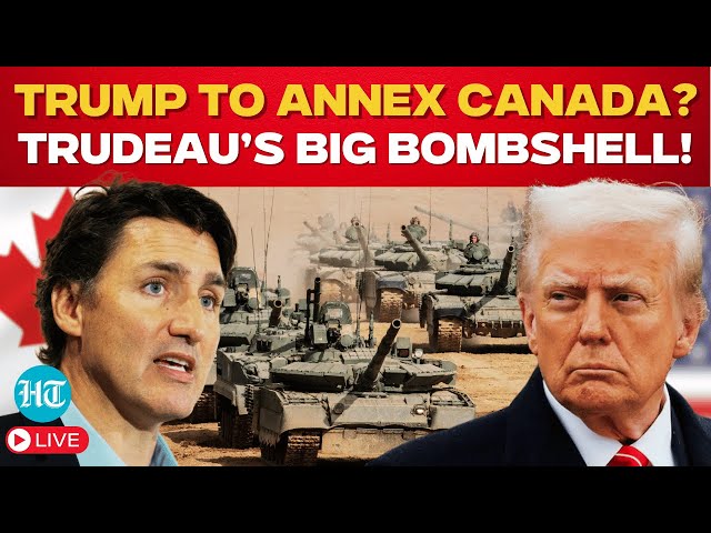 LIVE | Trump Serious About Invading Canada? Trudeau's Bombshell Caught On Hot Mic | US Canada News