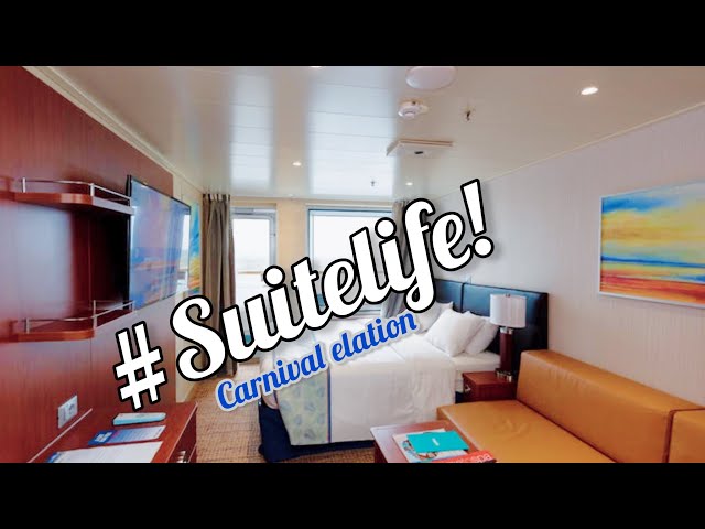 Carnival Elation Room Tour Balcony Room / Junior Suite  (JT/JS/OB)