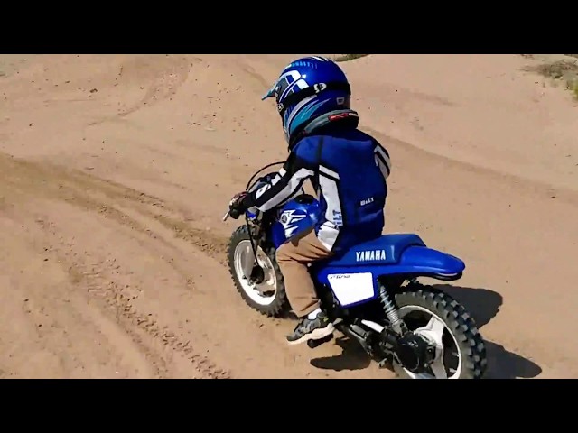 Shaun riding his PW50 at Skull Track 8-13-18