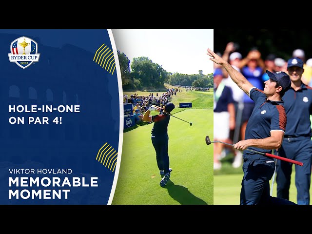 Viktor Hovland Hits Incredible Hole-In-One on Par 4! | 2023 Ryder Cup