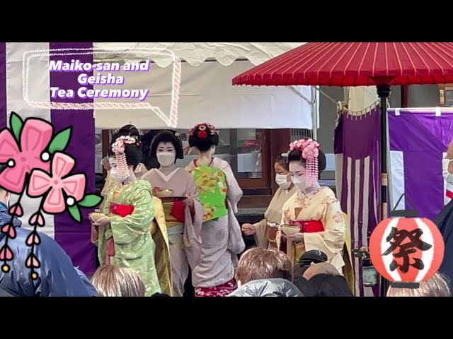 【4K】2023 北野天満宮梅の花祭り•京都| 舞妓さん芸妓さんによる野点（のだて）の茶席| MAIKO-san and GEISHA-san OUTDOOR TEA CEREMONY JAPAN