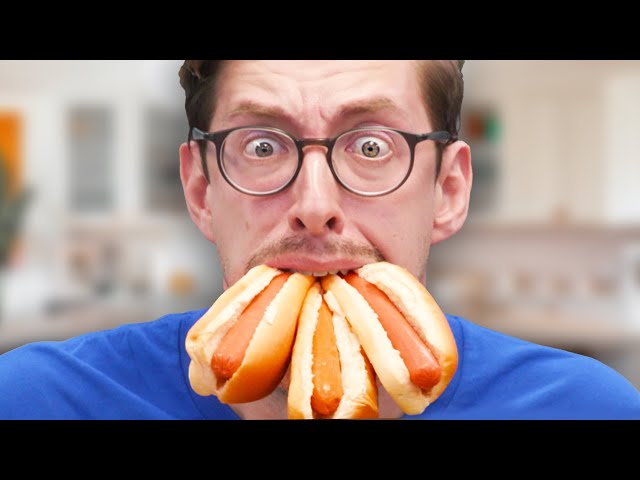 Can 4 Guys Beat A Competitive Hot Dog Eater?  (ft. Matt Stonie)