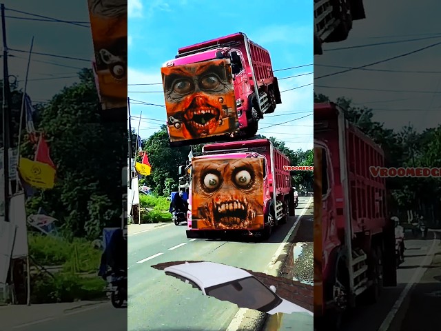 Massive Mixer Truck & Container Trucks Accidentally!! A Visual Feast #vfx​ #viralshorts​ #tranding​