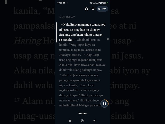 Marcos 8 (tagalog Bible)