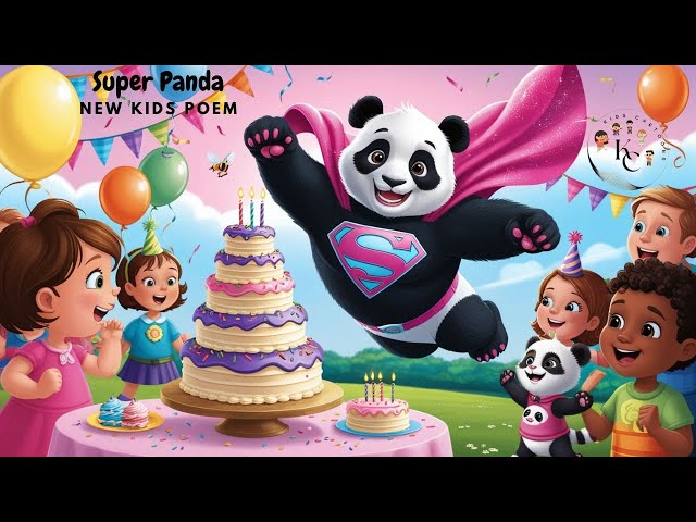 Super Panda Rescues Baby Kitten’s Birthday Cake New Kids Poem