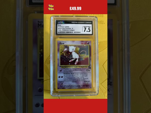 Pokémon 2000 Mew 9 Holo Black Star Promo CGC 7.5 Graded Card