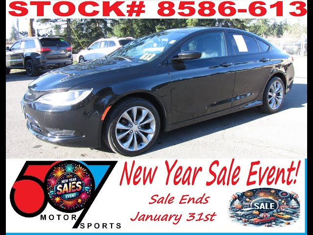 2016 Chrysler 200 S STK: 8586-613