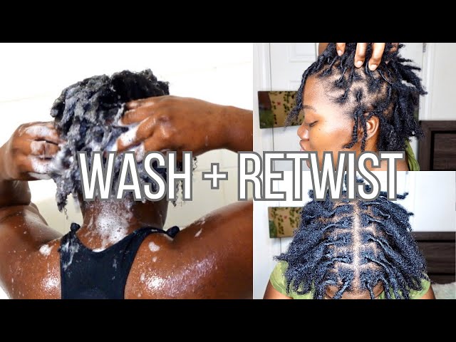 🫧WASH AND RETWIST ON STARTER LOCS :: 🌱LOC MAINTENANCE :: 2 STRAND TWIST STARTER LOCS✨