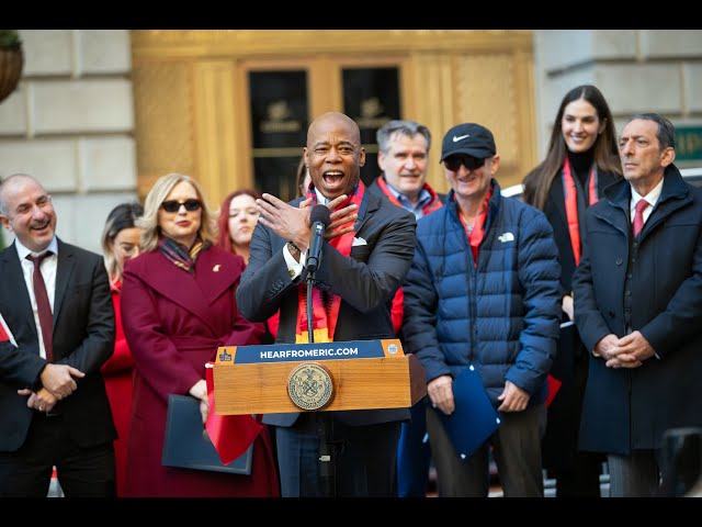 Mayor Eric Adams Delivers Remarks at Flag Raising Ceremony for Albania