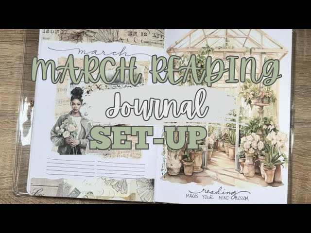 March Reading Journal Set Up | How to add a Tip-In