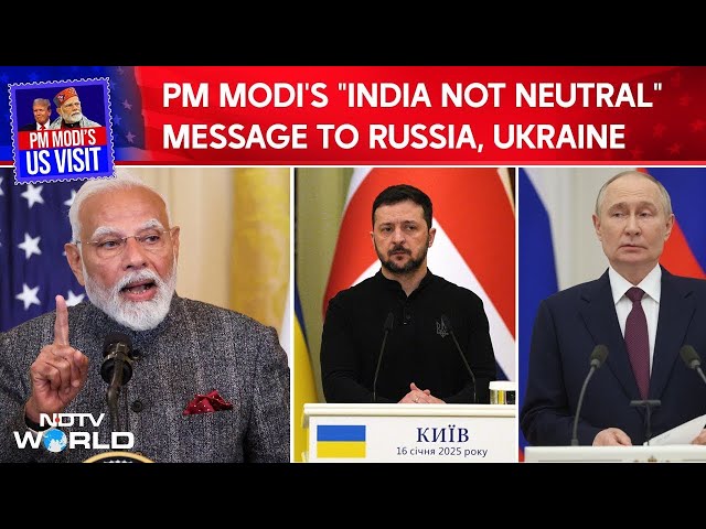 PM Modi On Ukraine War | PM Modi's "India Not Neutral" Message To Russia, Ukraine; Trump By His Side