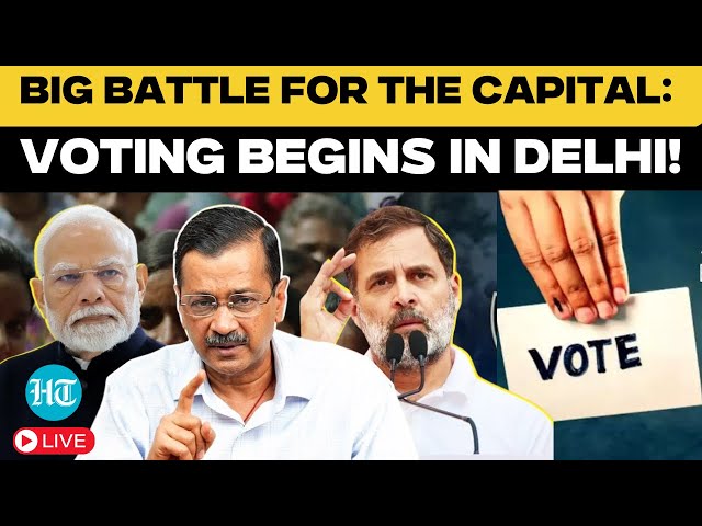 Delhi Elections 2025 LIVE Updates | Voting Begins In Delhi | PM Modi | Arvind Kejriwal|Rahul Gandhi