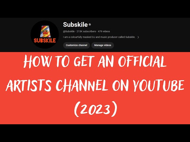 HOW TO GET AN OFFICIAL ARTIST CHANNEL ON YOUTUBE!