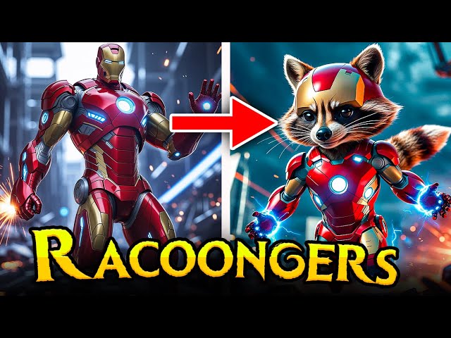 AVENGERS But RACOONS🐾Meet RACOONGERS SUPERHEROES🔥 70 Characters (Marvel & DC) 2025💥🚀 4K