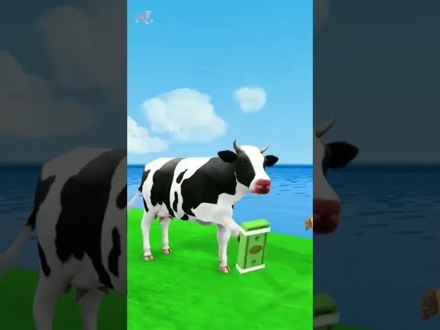 Knowledge vs Money  With Cartoon Cow vs Tiger What To Choose #Shorts#Cartooncow#Viral#shortsfeed