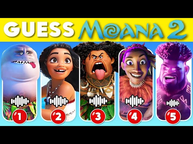 🌊 Guess The Moana 2: We're Back Characters by Voice #2 🏝️🌺 Moana 2 Movie Song Quiz | Brain Site Quiz