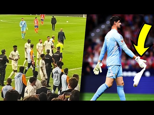 Atlético Madrid vs Real Madrid 1-1 - Courtois Got Objects Thrown at From Atletico fans