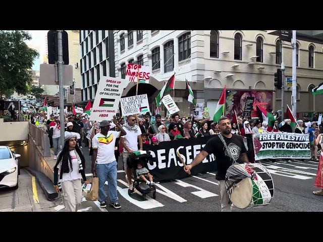 Free Palestine Brisbane Rally (2024-02-18, Brisbane, Australia) [4K]