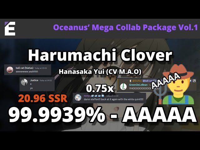 Harumachi Clover 0.75x (99.9939% AAAAA)