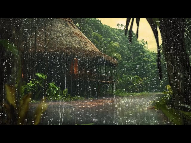 🌧️🌲 Sleep Better with Tropical Rain Sounds | Fall ASLEEP FAST with Rain 🌧️🌲