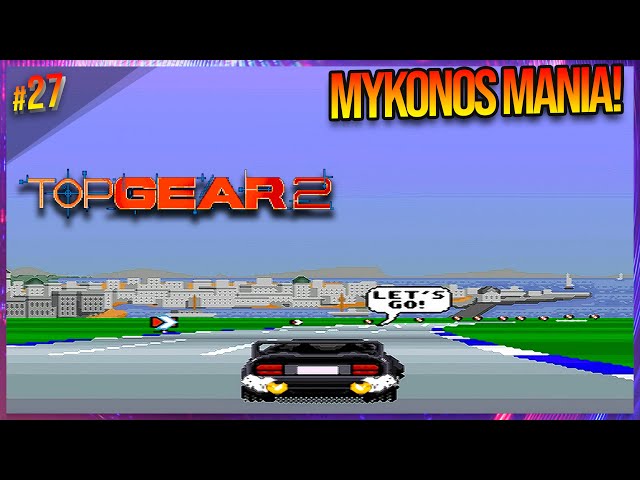 Top Gear 2 (SNES Gameplay, trk.27) ㅡ Mykonos, Greece